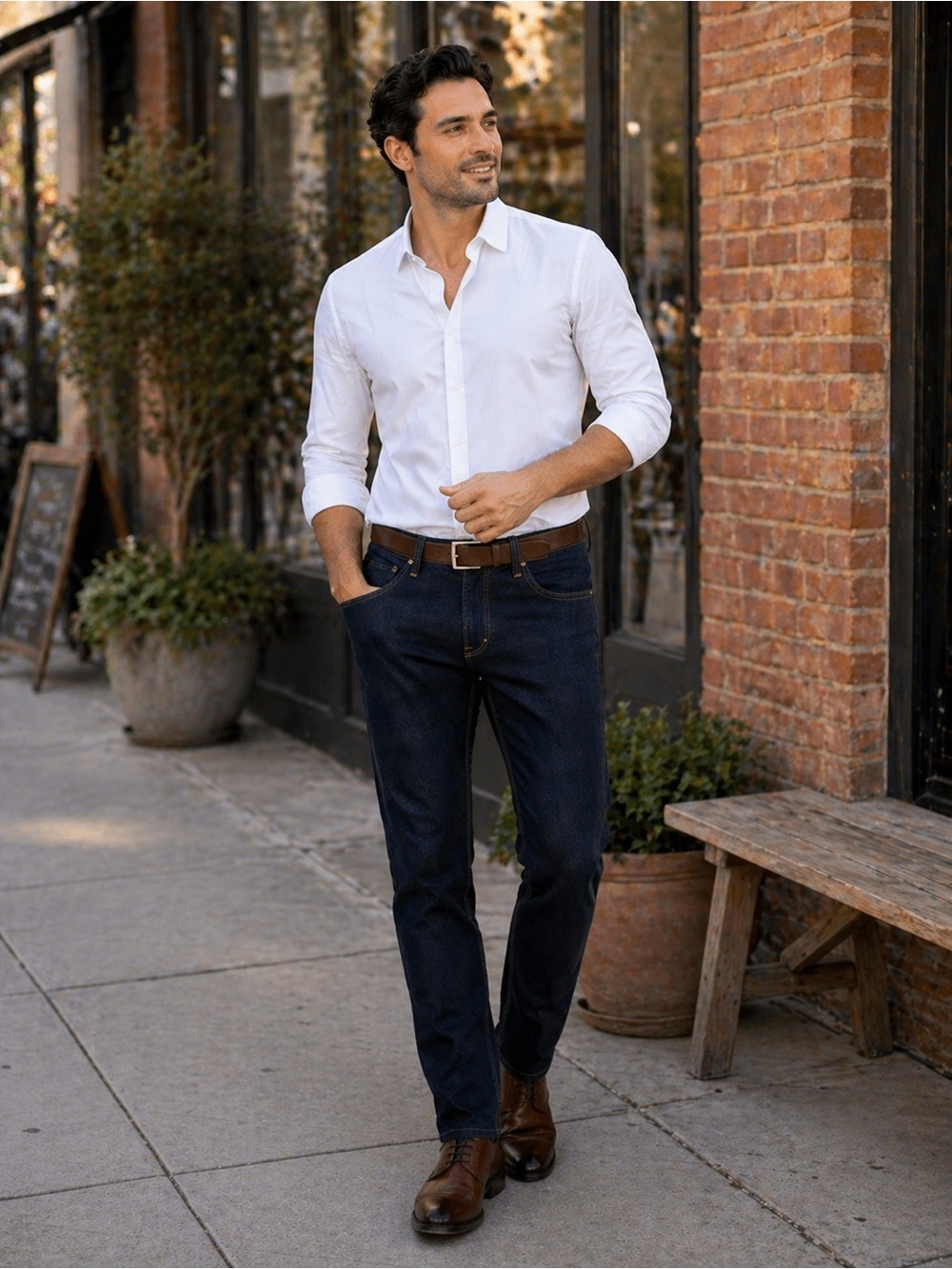 Joe’s Jeans Brixton Slim Straight Dark Wash Stretch Denim 32